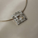 1994 - P1994D - SILVER & GOLD PENDANT w/ DIAMOND P1994D