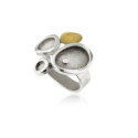 1803 - R1803 - SILVER & GOLD RING R1803