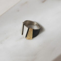 1853 - R1853 - SILVER & GOLD RING R1853