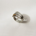 1914 - R1914 - SILVER & GOLD RING WITH DIAMOND R1914