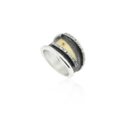 1932 - R1932D - SILVER & GOLD RING WITH DIAMOND R1932D