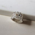 1994 - R1994D - SILVER & GOLD RING w/ DIAMOND R1994D