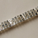 1994 - B1994D - SILVER & GOLD BRACELET w/ DIAMONDS B1994D