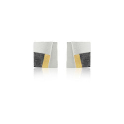 1731 - E1731 - SILVER & GOLD EARRINGS E1731