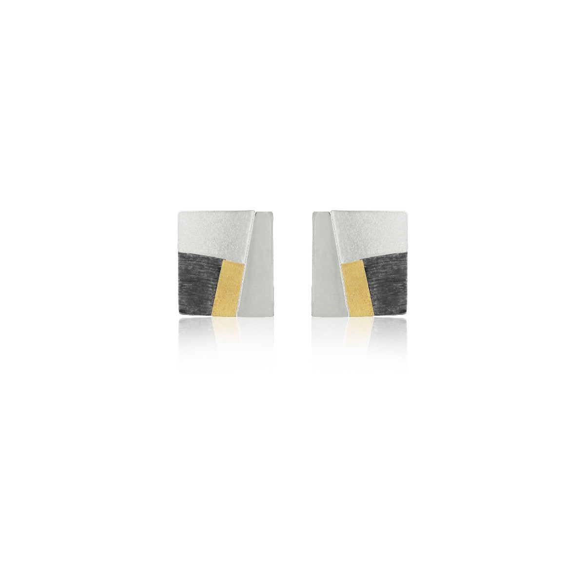 1731 - E1731 - SILVER & GOLD EARRINGS E1731