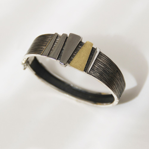 1853 - BA1853 - SILVER & GOLD BANGLE BA1853