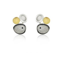 1803 - E1803 - SILVER & GOLD EARRINGS E1803