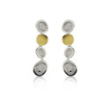 1803 - E1803L - SILVER & GOLD EARRINGS E1803L