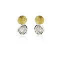 1803 - E1803S - SILVER & GOLD EARRINGS E1803S