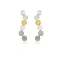 1872 - E1872L - SILVER & GOLD EARRINGS E1872L