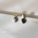 1872 - E1872S - SILVER & GOLD EARRINGS E1872S