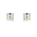 1994 - E1994SD - SILVER & GOLD EARRINGS w/ DIAMONDS E1994SD