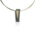 1932 - P1932D - SILVER & GOLD PENDANT WITH DIAMOND P1932D